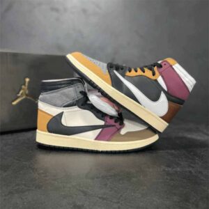 نایک ایر جردن 1 ترویس اسکات دو رنگ Nike Air Jordan 1 High Travis Scott
