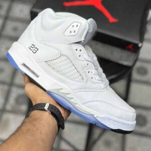 ایرجردن 5 متالیک سفید Air Jordan 5 Metallic White