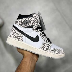 نایک جردن 1 رترو های اوجی سفید سیمانی  Nike Jordan 1 Retro High OG White Cement