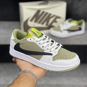 جردن 1 لو ترویس اسکات نچرال اولیو Jordan 1 Low Travis Scott Neutral Olive