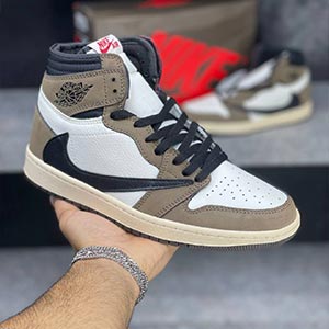 جردن 1 های ترویس اسکات موکا Jordan 1 High Travis Scott Mocha