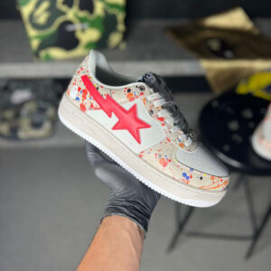بیپ استا پینت اسپلیتر APE BAPE STA PAINT SPLATTER IVORY